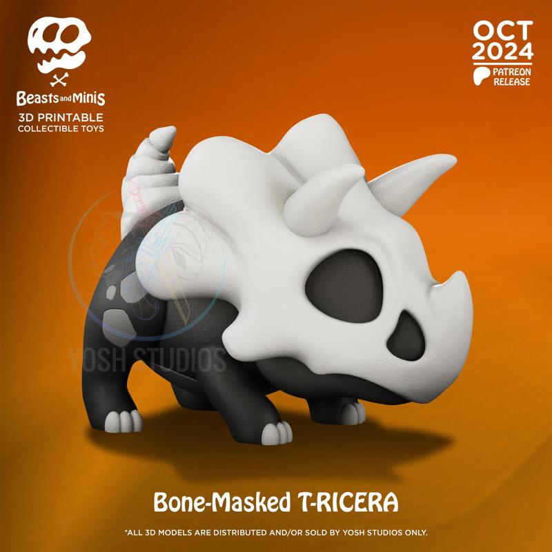 Boney Triceratops 3D Printer STL File