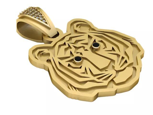 Tiger Majesty PENDANT 3D PRINTABLE MODEL