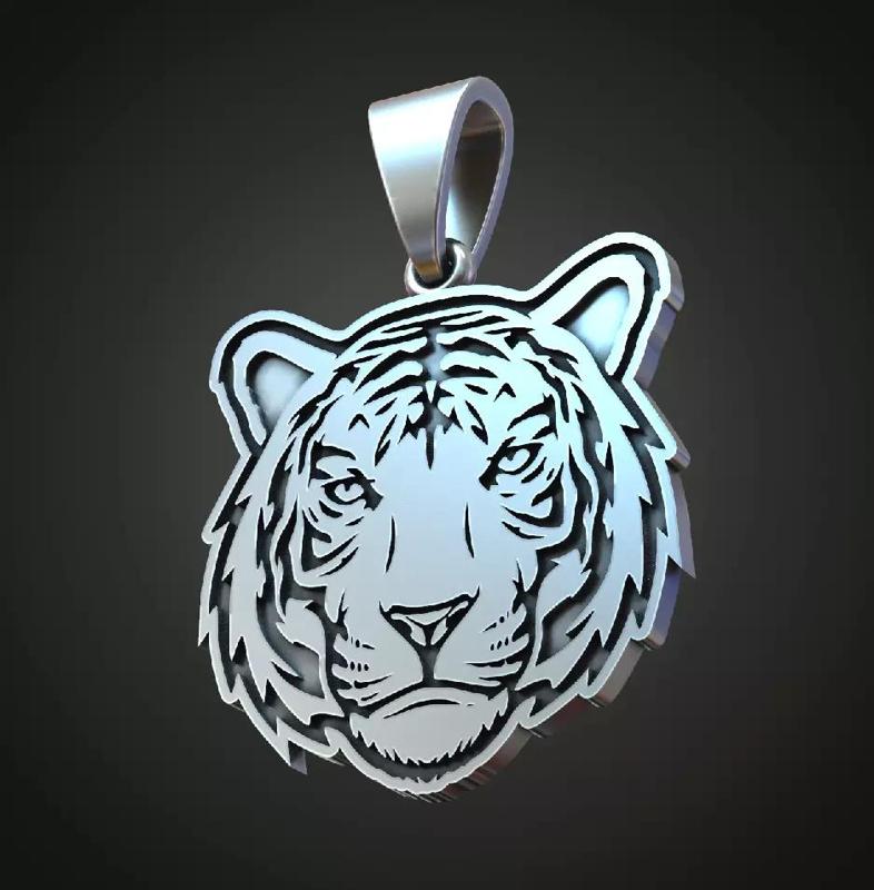 Tiger face pendant trinket