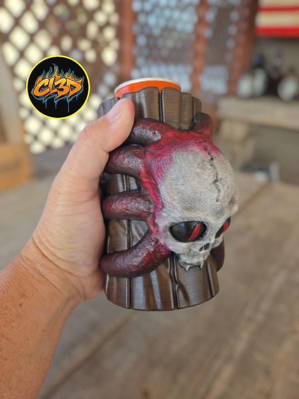Skull Octopus Can Koozie