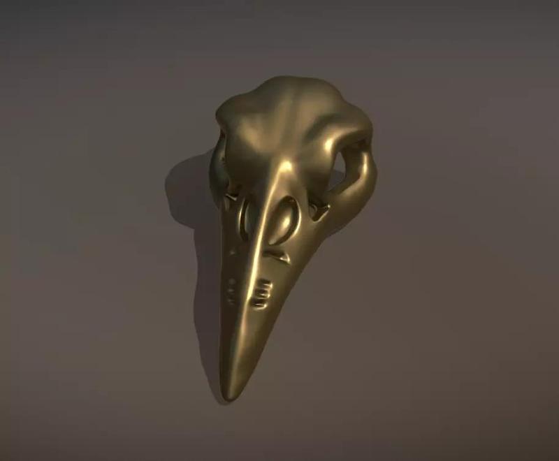 Crow skull pendant - Crow skull pendant - Pendant de Craneo