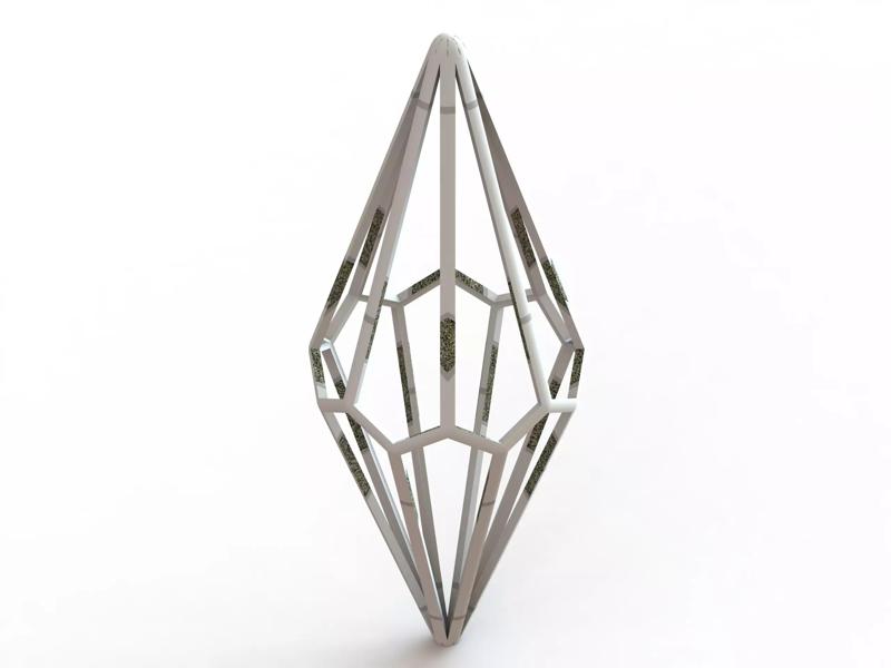Wireframe Shape Octagonal Trapezohedron
