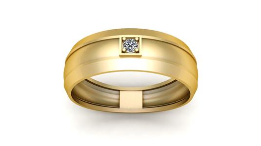 Single diamond Ring for Men 3d printable Model