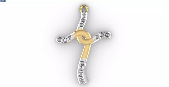 CROSS DIAMOND PENDANT