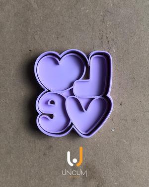 COOKIE CUTTER WORD LOVE - VALENTINE'S DAY