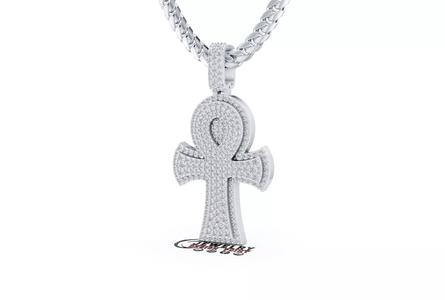 Custom Ankh Cross Pendant - Ankh Diamond Necklace