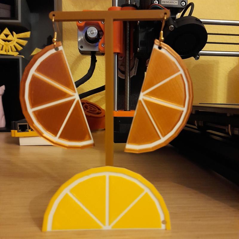 Earrings orange / lemon