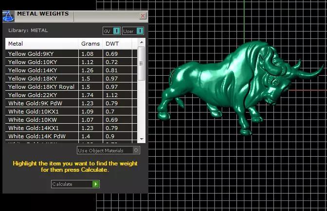 cows 3d bull in gold