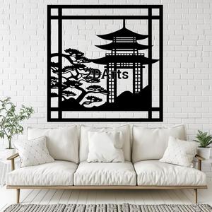 Chinese Temple 2D Wall Art/Window Art - Digital STL & SVG Files for 3D Printing and Laser Cutting
