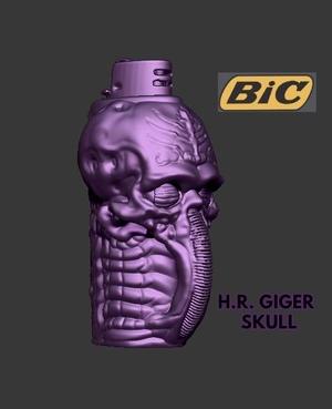 H.R. GIGER BIC SKULL LIGHTER CASE