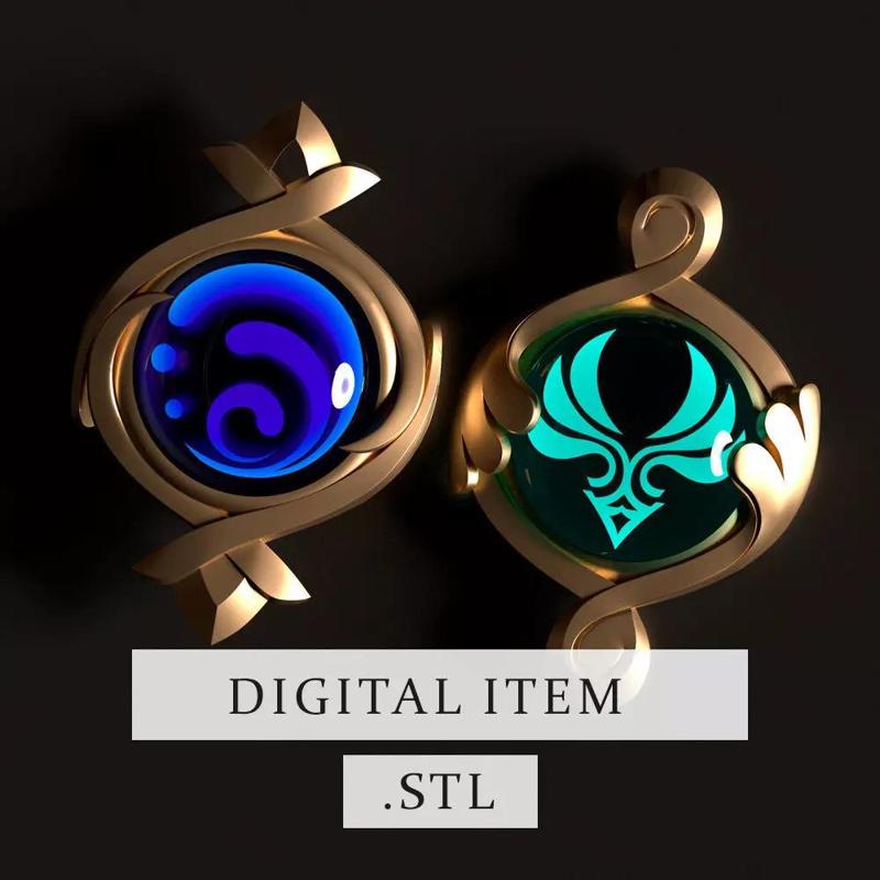 Genshin Impact - Fontain Vision - 3d file stl 3D print model