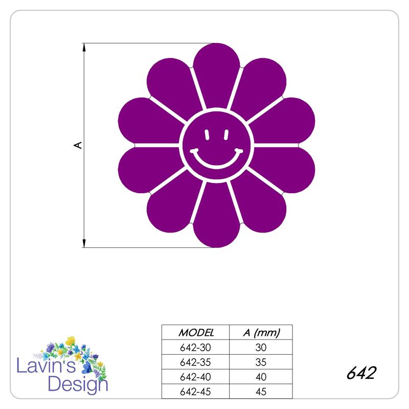 POLYMER CLAY CUTTER / DAISY SMILE SHAPE / 4 SIZES / LED642