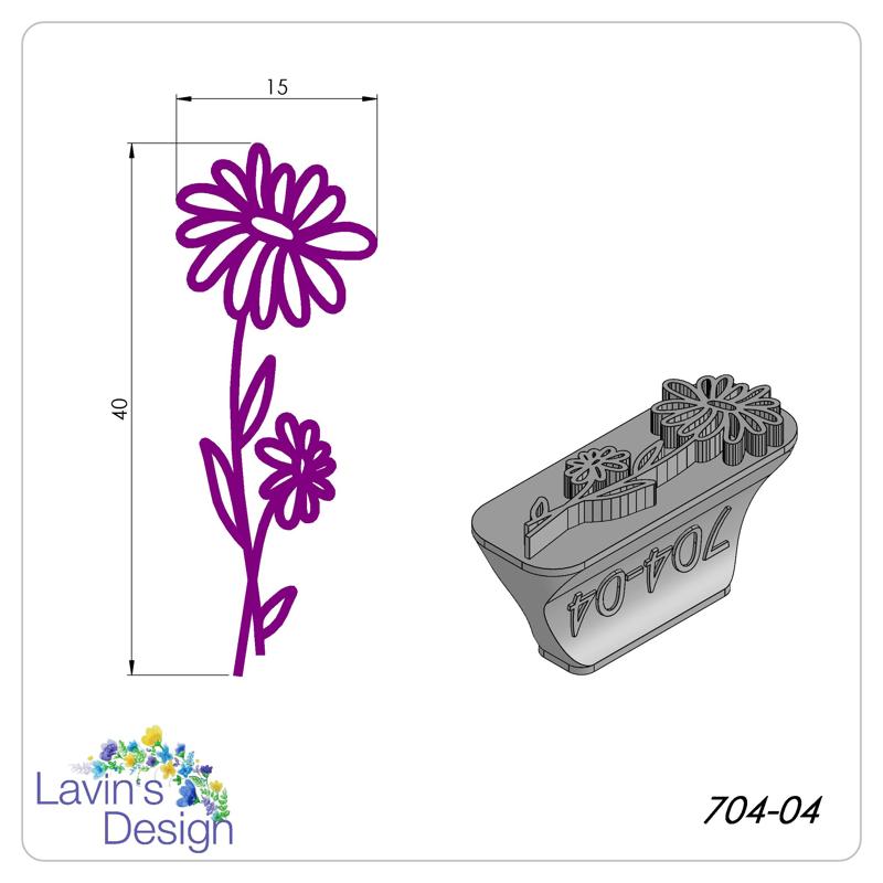 POLYMER CLAY STAMP / BIRTH FLOWER / APRIL  / DAISY / LED704-04