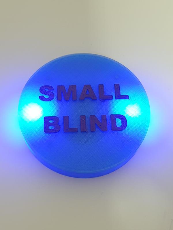 Casino Poker Texas Hold‘em / Omaha / Card Game Small Blind Buttons with Blue led lights