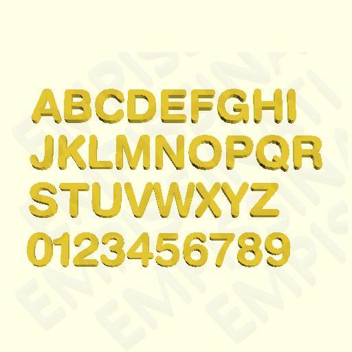 HELVETICA ROUNDED - 3D LETTERS, NUMBERS AND SYMBOLS