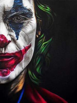 Joker Portrait Filament Painting