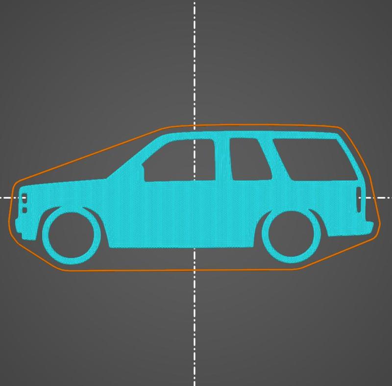 Ford Explorer 1st gen 1991-1994 2 door key silhouette