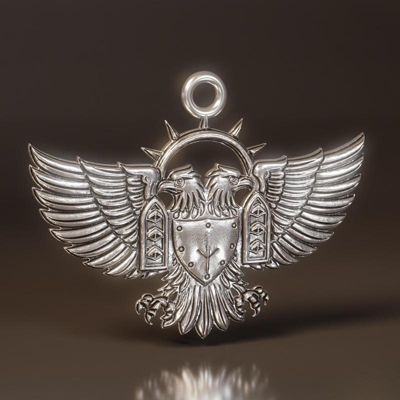 Imperial Double-Headed Eagle Pendant – Aquila Symbol STL