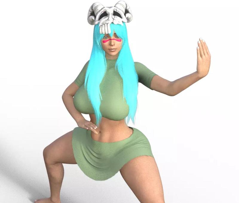 Nelliel arrancar 3 bleach martial art pose