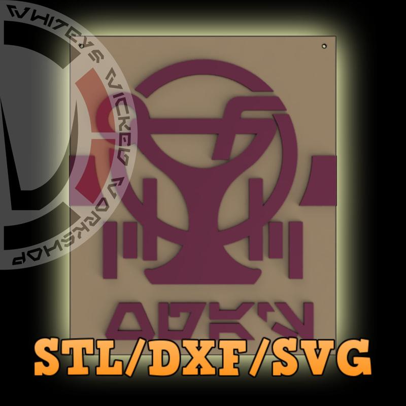 Oga's Cantina Galaxy's Edge Sign Prop STL/SXF/SVG