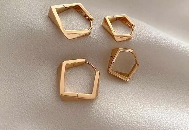 polygonallearringsjewellry geometric hoop earrings