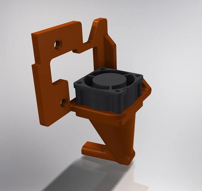 Extruder fan mount for the solidoodle press