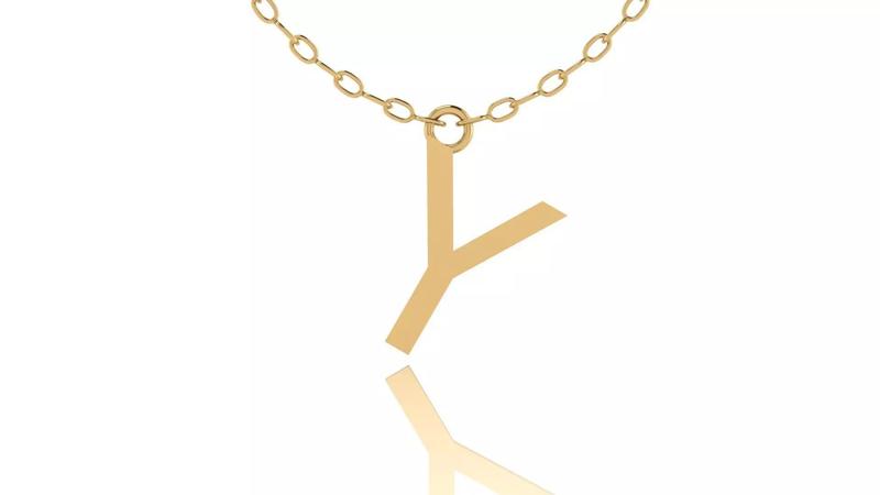 Alphabet Tahoma Letters Pendant  Y