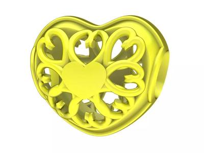 6660 Heart Charm Pendant