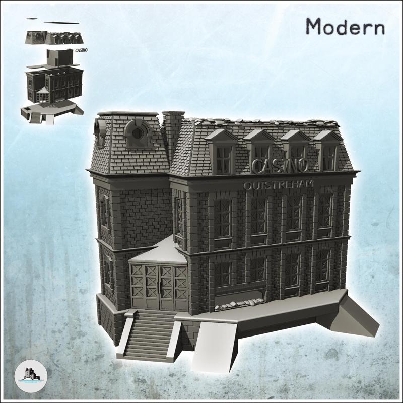 Casino of Ouistreham (Caen Calvados, Normandy) - World War Two Second WWII Western campaign USA UK Germany