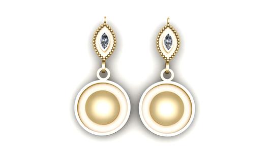 SIMPLE WEDDING EARRING 3D PRINTABLE MODEL