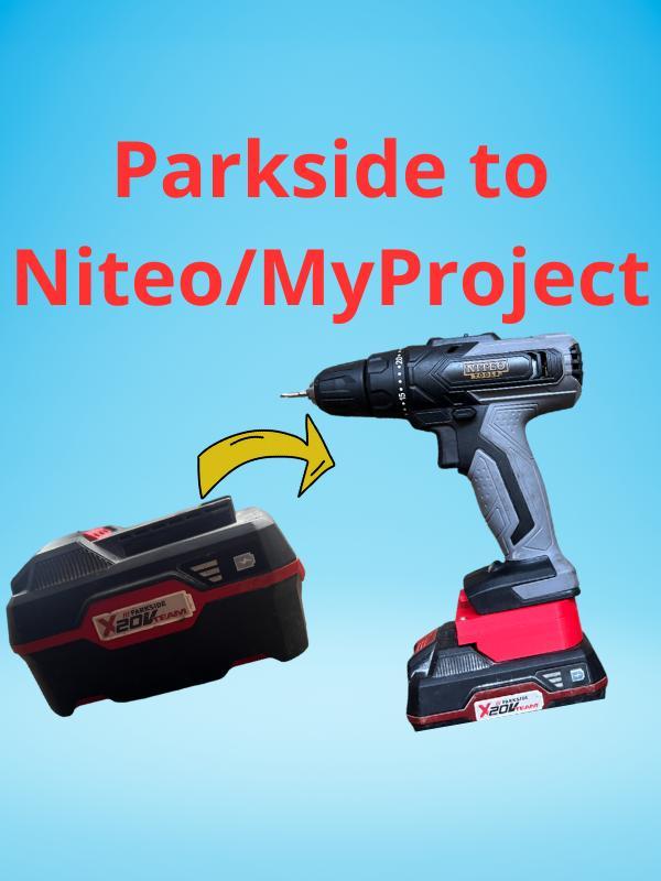Parkside to Niteo, Gardenic, MyProject Battery adapter