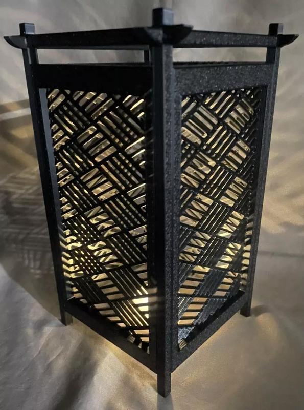 Kumiko Japanese Shoji Lantern - Hishisannoji-Kuzushi