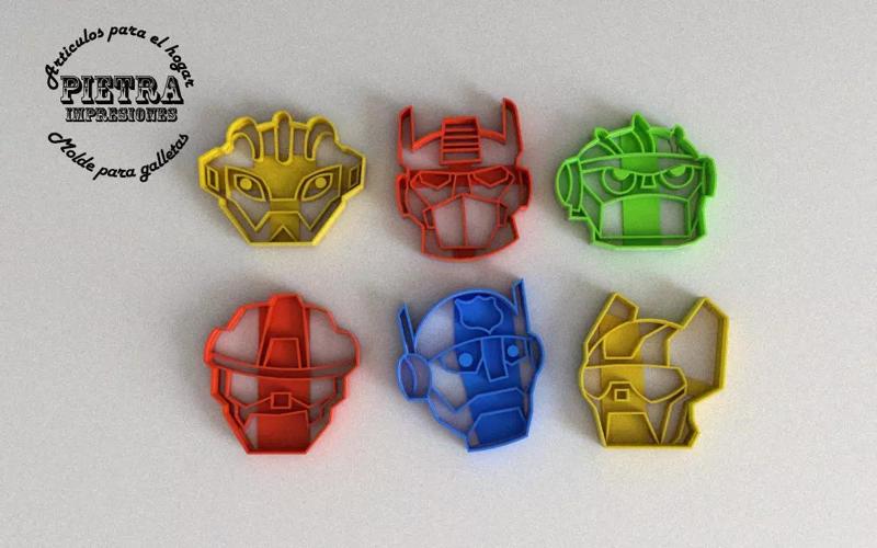 MOLDE CORTANTE PARA GALLETAS FONDANT RESCUEBOTS TRANSFORMERS