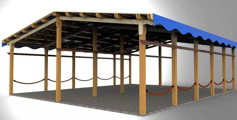 Big Wooden Terrace for restaurant