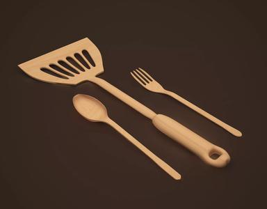 SPATULA wooden rake