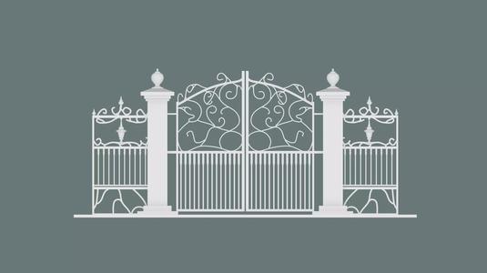 Iron gate STL