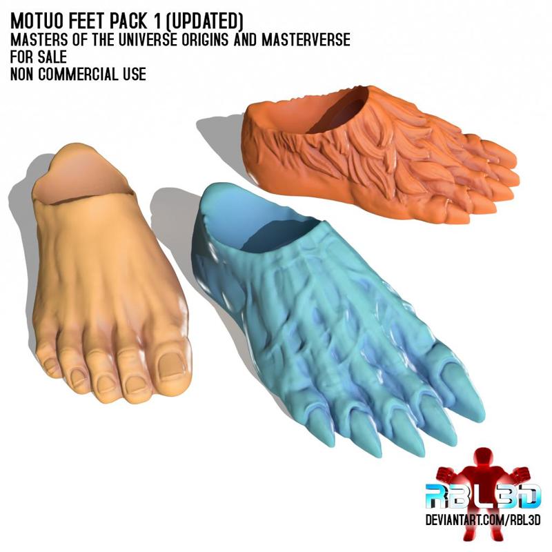 Motu Origins/Masterverse Feet pack 1 (updated)