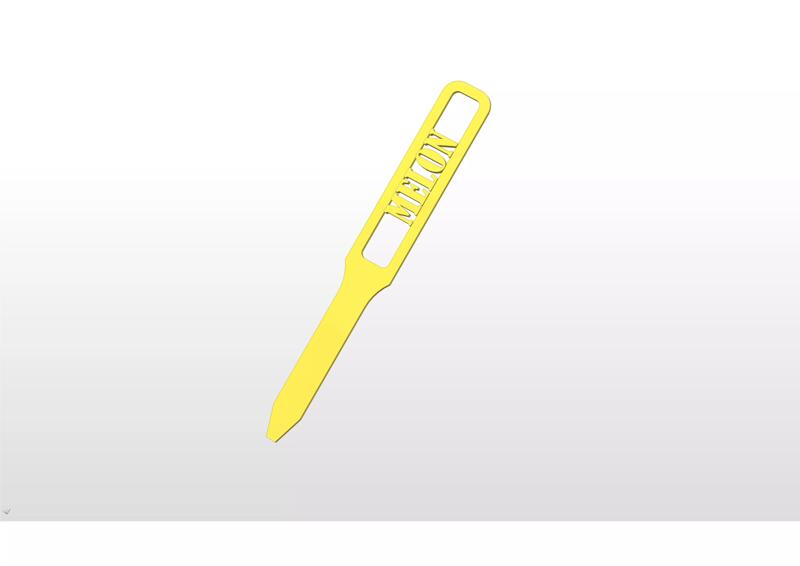 3D Model Garden Marker for Melon Plants