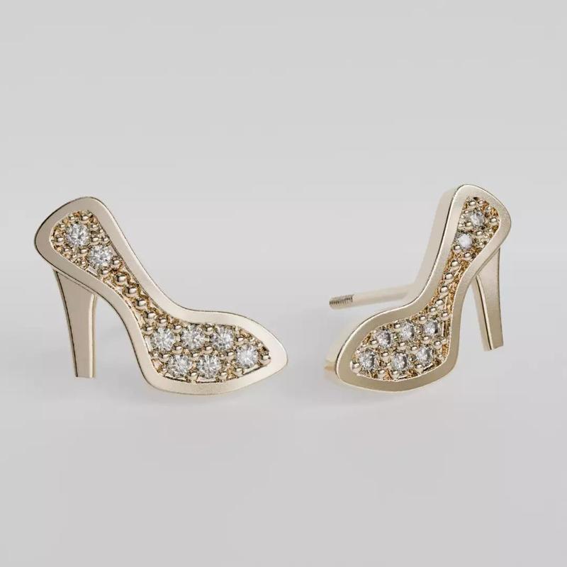 high heel earrings