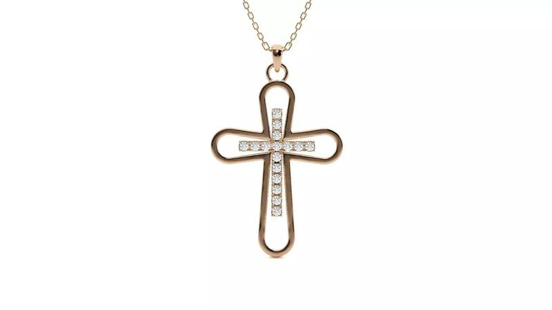 Jesus Holy Cross Pendant 3dm stl renders details
