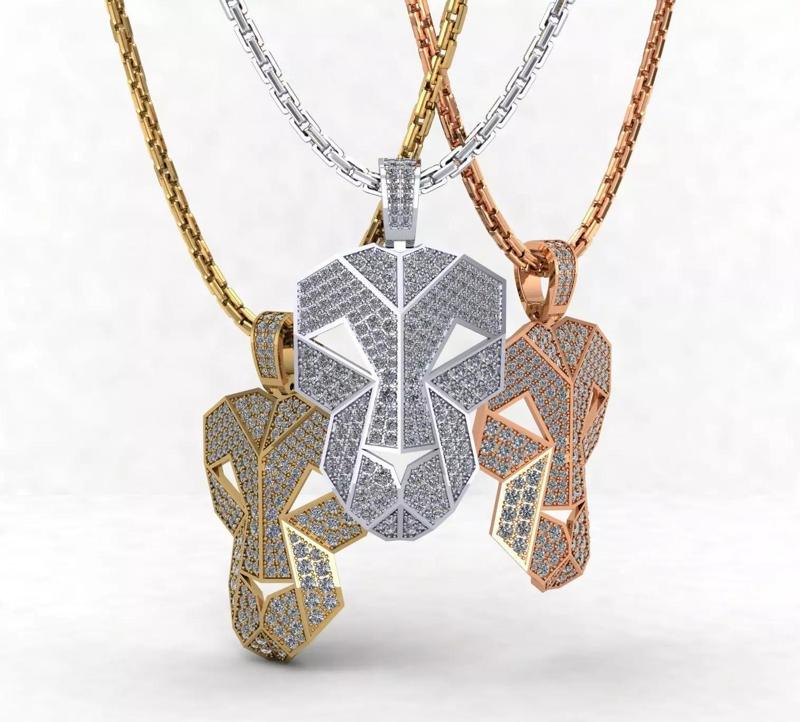 Lion diamond pendant