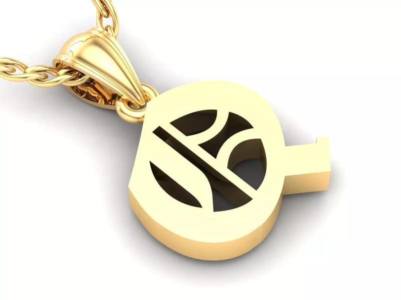 Q Letter Pendant Alphabet Version 6