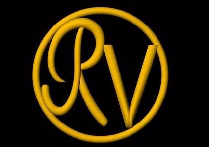 pendant with Letter R and V 3dm file