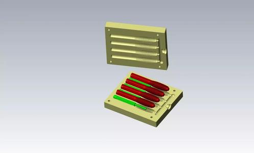 FISHING TUBE BAIT MOLD 125MM  4 CAVITY