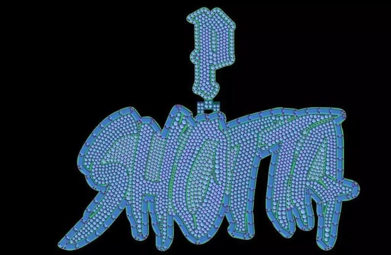 SHOTTA Iced Out Hip Hop Pendant In 925 Sterling Silver