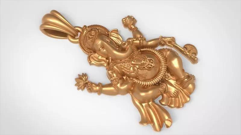 Ganesh God Pendant Necklace Hindu Jewelry