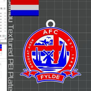 National League AFC Fylde keychain badge color printable and renderable