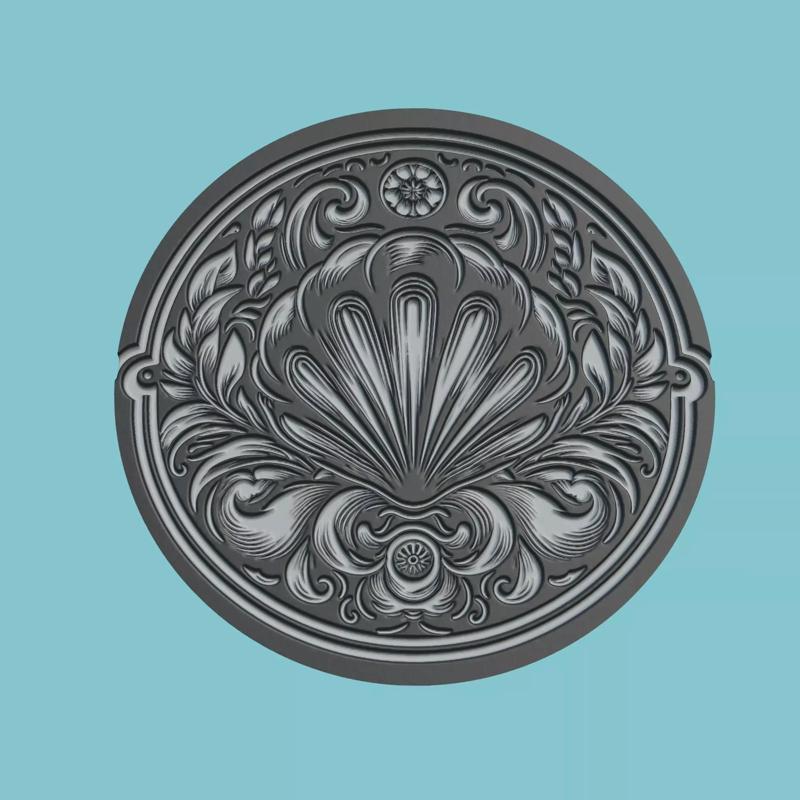 Mussel Animal Medallion Mussel Print Model