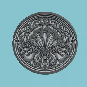 Mussel Animal Medallion Mussel Print Model