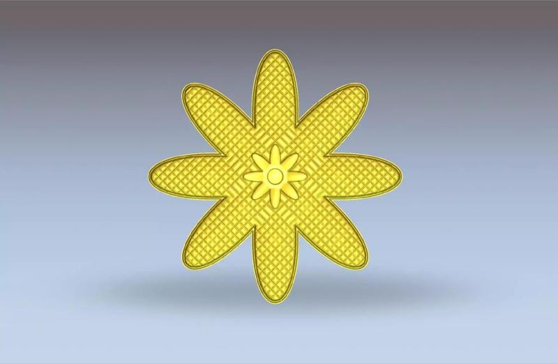 Earring-Flower die-Flower impression-Flower antique